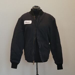 Womens Black Carhartt Work Jacket, Fire Retardant, Size XS